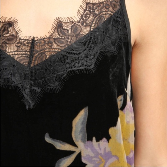 Band of Gypsies Velvet Floral Slip Dress - Picture 2 of 9